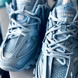 Balenciaga Light Blue Athletic Shoes